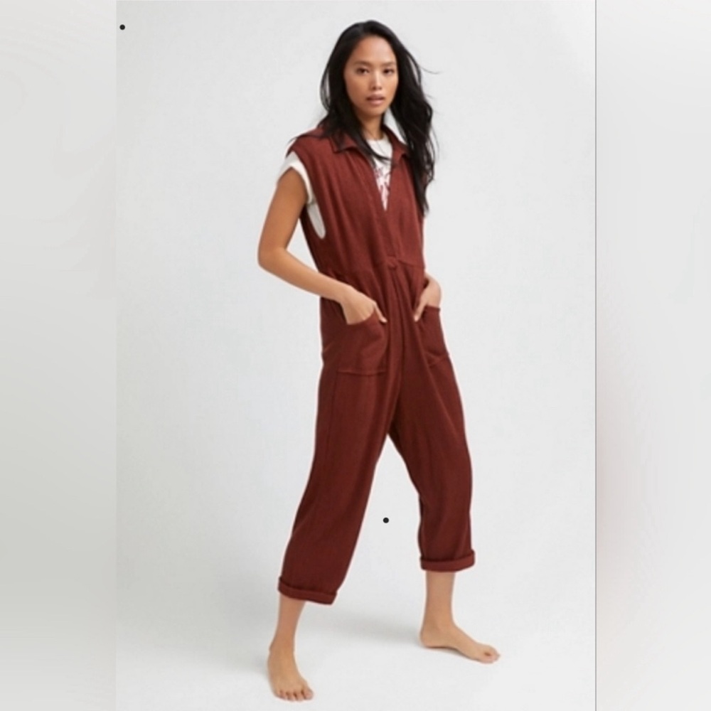 FREE PEOPLE FB Beach Jumpsuit | Carousel One Piece | Color: Star Anise